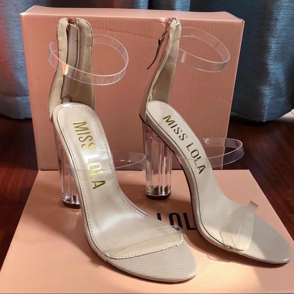 Nude Clear Heels